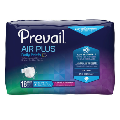 Prevail Air Plus Daily Briefs Size 2 PVBNG-013CA Unisex