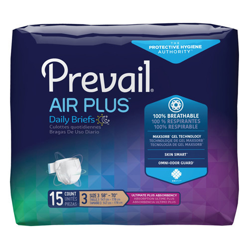 Prevail Air Plus Size 3 Unisex Briefs PVBNG-014CA front view