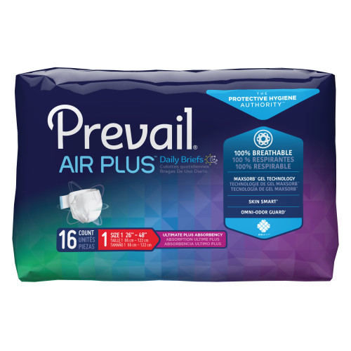 Prevail Air Plus Size 3 Unisex Briefs PVBNG-014CA front view