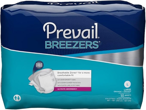 Prevail Breezers Ultimate Absorbency Adult Briefs, PVB-013