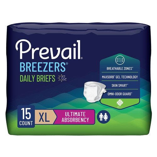 Prevail Breezers Ultimate Absorbency Adult Briefs, PVB-014