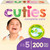 Cuties baby diaper size 5 complete care 200/ct