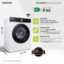 Samsung WW11BB534DAE lavatrice Caricamento frontale 11 kg 1400 Giri/min Nero, Bianco