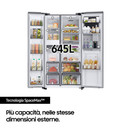 Samsung RH69B8941S9 frigorifero Side by Side con Beverage Center™ Libera installazione con Dispenser con allaccio idrico 645 L Classe E, Inox