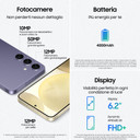 Samsung Galaxy S24 Smartphone AI, Display 6.2'' FHD+ Dynamic AMOLED 2X, Fotocamera 50MP, RAM 8GB, 128GB, 4.000 mAh, Cobalt Violet