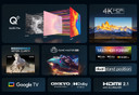 TCL C65 Series Serie C6 Smart TV QLED 4K 85" 85C655, audio Onkyo con subwoofer, Dolby Vision - Atmos, Google TV