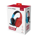 Trust GXT 416S Zirox Auricolare Cablato A Padiglione Giocare Nero, Ciano, Rosso