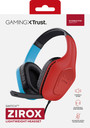 Trust GXT 416S Zirox Auricolare Cablato A Padiglione Giocare Nero, Ciano, Rosso
