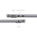 Apple MacBook Air 13": Chip M2 con CPU 8-core e GPU 8‑core, 256GB SSD - Grigio siderale