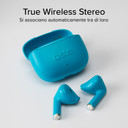 SBS Go Pods Auricolare True Wireless Stereo (TWS) In-ear Musica e Chiamate USB tipo-C Bluetooth Blu