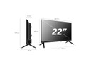 TV LED 22FN01V 22" Full HD con Doppio Tuner DVB-T2/S2