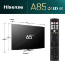 Hisense 65A86N TV 165,1 cm (65") 4K Ultra HD Smart TV Wi-Fi Nero, Grigio 150 cd/m²