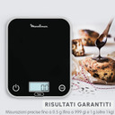 Moulinex BN50U5 bilancia da cucina Nero Superficie piana Rettangolo Bilancia da cucina elettronica