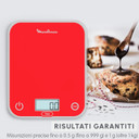 Moulinex BN50U3 bilancia da cucina Rosso Superficie piana Rettangolo Bilancia da cucina elettronica