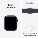 Apple Watch SE (3nd generation) SE 3 GPS 44mm Cassa Alluminio Mezzanotte con Sport Band Mezzanotte - S/M