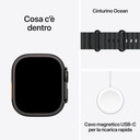 Apple Watch Ultra 3 GPS + Cellular 49mm Cassa Titanio Nero con Band Ocean Nero