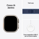 Apple Watch Ultra 3 GPS + Cellular 49mm Cassa Titanio con Trail Loop Blu/Blu Acceso - M/L