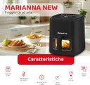 FRIGGITRICE AD ARIA Melchioni Marianna NEW 5L Air Fryer - 7 Programmi Touch Display 1500W Nero