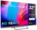 TV SmartTech QLED 32" 32QG01V Full HD Google TV Tecnologia Quantum Dot HDR10 DVB-T2/S2/C
