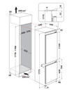 Whirlpool WHKN 3253 B4E Frigorifero combinato a incasso, Total No Frost ventilato, 55 cm, Classe E, Bianco, 38 db, h 178cm