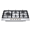 LG CBGZ3016S Piano cottura a gas 75cm, 11,5kW, 5 bruciatori, Griglie in ghisa, Piatto inox