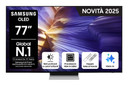 Samsung OLED AI TV 77" QE77S90FAEXZT 4K, Processore NQ4 AI Gen3, 4K AI Upscaling Pro, Schermo antiriflesso, OLED HDR, Dolby Atmos & OTS Lite, Laser Slim Design, Vision AI Smart TV, 2025