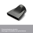 Imetec Asciugacapelli K7 2000, 2200W, Tecnoloiga a ioni, 2 velocità, 3 temperature, Colpo Aria Fredda, Convogliatore Stretto, Diffusore Professionale