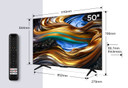 TCL P75 Serie P7 Smart TV Nanotecnologia WCG 4K 50" 50P755, Dolby - Atmos, Google TV