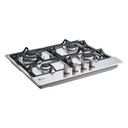 LG CBGZ2414S Piano cottura a gas 60cm, 8,5kW, 4 bruciatori, Griglie in ghisa, Piatto inox