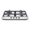 LG CBGZ2414S Piano cottura a gas 60cm, 8,5kW, 4 bruciatori, Griglie in ghisa, Piatto inox