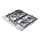 LG CBGZ2414S Piano cottura a gas 60cm, 8,5kW, 4 bruciatori, Griglie in ghisa, Piatto inox