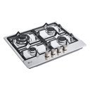 LG CBGZ2414S Piano cottura a gas 60cm, 8,5kW, 4 bruciatori, Griglie in ghisa, Piatto inox