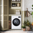 LG F4NA1009NWK Lavatrice 9kg, Classe A, 1400 giri, Programma igiene con vapore, Top rimovibile, White