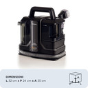 Ariete 2482 Spot Cleaner Heat Pro 750W, Pulitore per tappeti e tappezzerie,Lavatappeti, 750W, 2 serbatoi, Nero