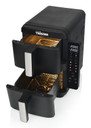 Tristar FR-9074 friggitrice Doppia 9 L Indipendente 2400 W Friggitrice ad aria calda Nero, Grigio