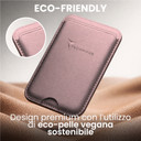 Techmade Smart Wallet Slim Magnetic 3 Carte Black Pink