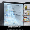 LG GBBS323CEV Frigorifero combinato Fit & Max 60cm, Classe C, 375L, AI Inverter, Black Steel