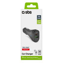 SBS TECRPD25W Caricabatterie per dispositivi mobili Universale Nero Accendisigari Ricarica rapida Auto