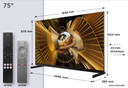 TCL X11L TV 75X11L SQD‑Mini LED da 75”, 4K UHD, 9000 nit e 11.520 zone di dimming, Smart Google TV a 144Hz, Dolby Vision & Atmos, Audio Bang & Olufsen