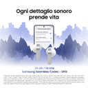 Samsung Galaxy Buds4, White, Corpo in metallo, Altoparlante a 1 via, equalizzatore adattivo, Chiamate cristalline, Audio a 360°, ANC, Controllo adattivo del rumore Connessione senza interruzioni e One UI, Galaxy AI pronto ai comandi vocali