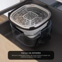 Akai Friggitrice Ad Aria Digitale 4,2L 1500W Bianca con Contenitore in Vetro