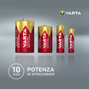 Varta Longlife Max Power, Batteria Alcalina, AA, Mignon, LR6, 1.5V, Blister da 4, Made in Germany