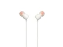 JBL Tune 110, Intra-auricolari con cavo, con comando/microfono, Bianco