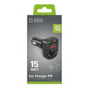 SBS TECARFM2USB Caricabatterie per dispositivi mobili Telefono cellulare Nero Accendisigari Carica wireless Ricarica rapida Auto