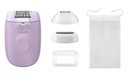 Philips Serie 4000 Epilatore con filo lilla con 4 accessori BRE257/00