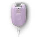 Philips Serie 4000 Epilatore con filo lilla con 4 accessori BRE257/00