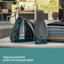 Imetec Smartvapor Ferro da Stiro Generatore di Vapore, Vapore 2 volte più potente, Fino a 6,0 Bar Pump, 2400 W, Colpo di vapore da 350 g, Piastra Fluid Ceramic PRO, Carica continua con serbatoio estraibile da 1,8 l, Sistema di Pulizia Calc Clean