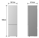 LG GBBSJ10DPY Frigorifero combinato Fit&Max 60cm, Classe D, 333L, AI Inverter, Prime Silver