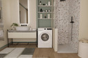 Candy ProWash 300, Lavatrice Slim 7 KG, 15% più efficente della classe A, 1200 giri, Bianco, Inverter, Fresh Vapor, 8 Cicli Rapidi, GD 27S7-S