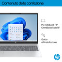 HP OmniBook 5 LaptopAI 16-af1003nlx Intel Core Ultra 5 225U Computer portatile 40,6 cm (16") 2K 16 GB LPDDR5x-SDRAM 512 GB SSD Wi-Fi 6 (802.11ax) Windows 11 Home AI PC Argento